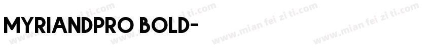 myriandpro bold字体转换